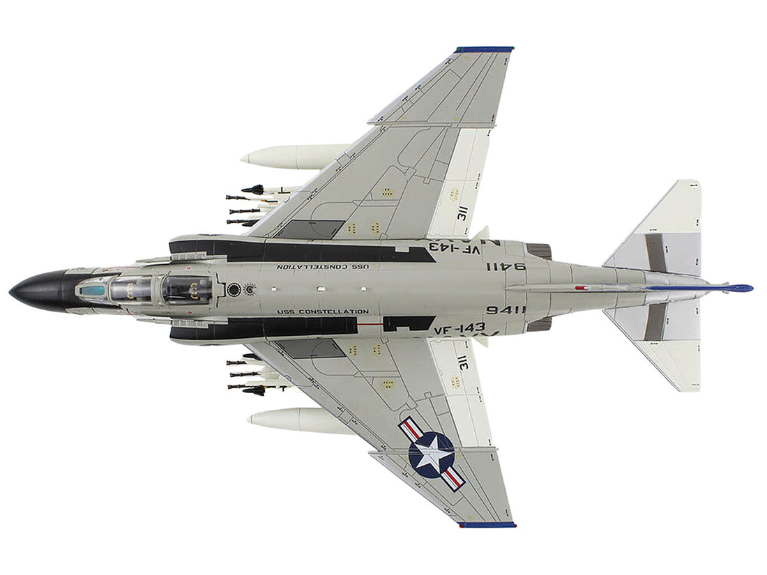 McDonnell Douglas F-4B Phantom II Fighter-Bomber Aircraft "VF-143 Pukin Dogs USS Constellation" (1967) United States Navy "Air Power Series" 1/72 Diecast Model by Hobby Master-2