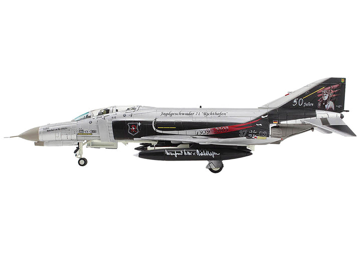 McDonnell Douglas F-4F Phantom II Fighter-Bomber Aircraft "JG-71 50th Anniversary Luftwaffe" (2009) German Air Force "Air Power Series" 1/72 Diecast Model by Hobby Master-1