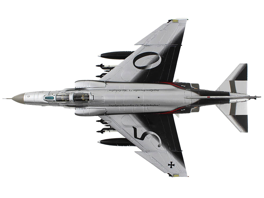 McDonnell Douglas F-4F Phantom II Fighter-Bomber Aircraft "JG-71 50th Anniversary Luftwaffe" (2009) German Air Force "Air Power Series" 1/72 Diecast Model by Hobby Master-2