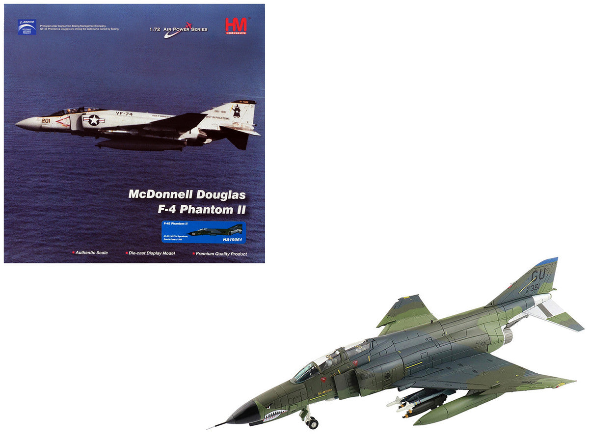 McDonnell Douglas F-4E Phantom II Fighter-Bomber Aircraft "497th Squadron South Korea" (1985) United States Air Force "Air Power Series" 1/72 Diecast Model by Hobby Master-0