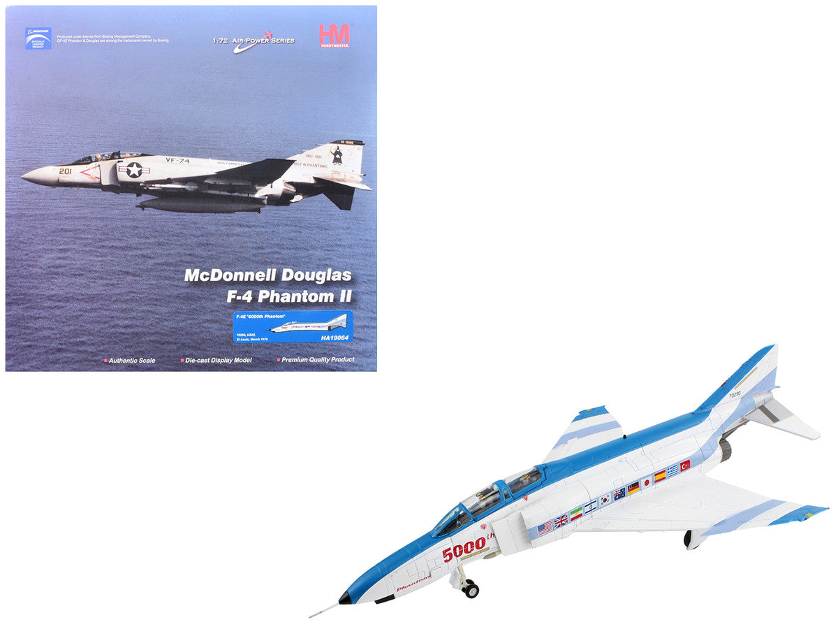 McDonnell Douglas F-4E Phantom II Fighter-Bomber Aircraft "70290 5000th Phantom St Louis" (1978) United States Air Force "Air Power Series" 1/72 Diecast Model by Hobby Master-4