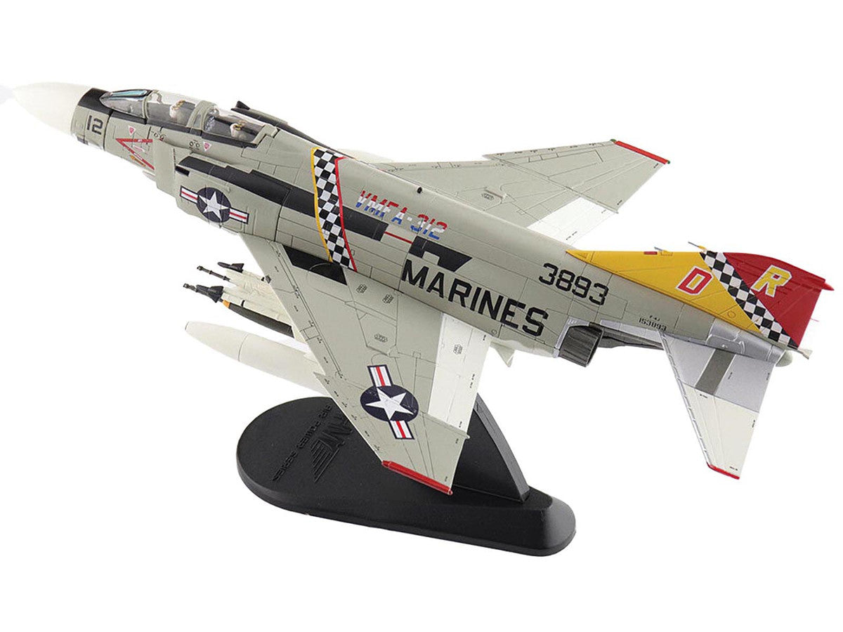 McDonnell Douglas F-4J Phantom II Fighter-Bomber Aircraft "153893 VMFA-312 Checkerboards" (1976) United States Marine Corps "Air Power Series" 1/72 Diecast Model by Hobby Master-3
