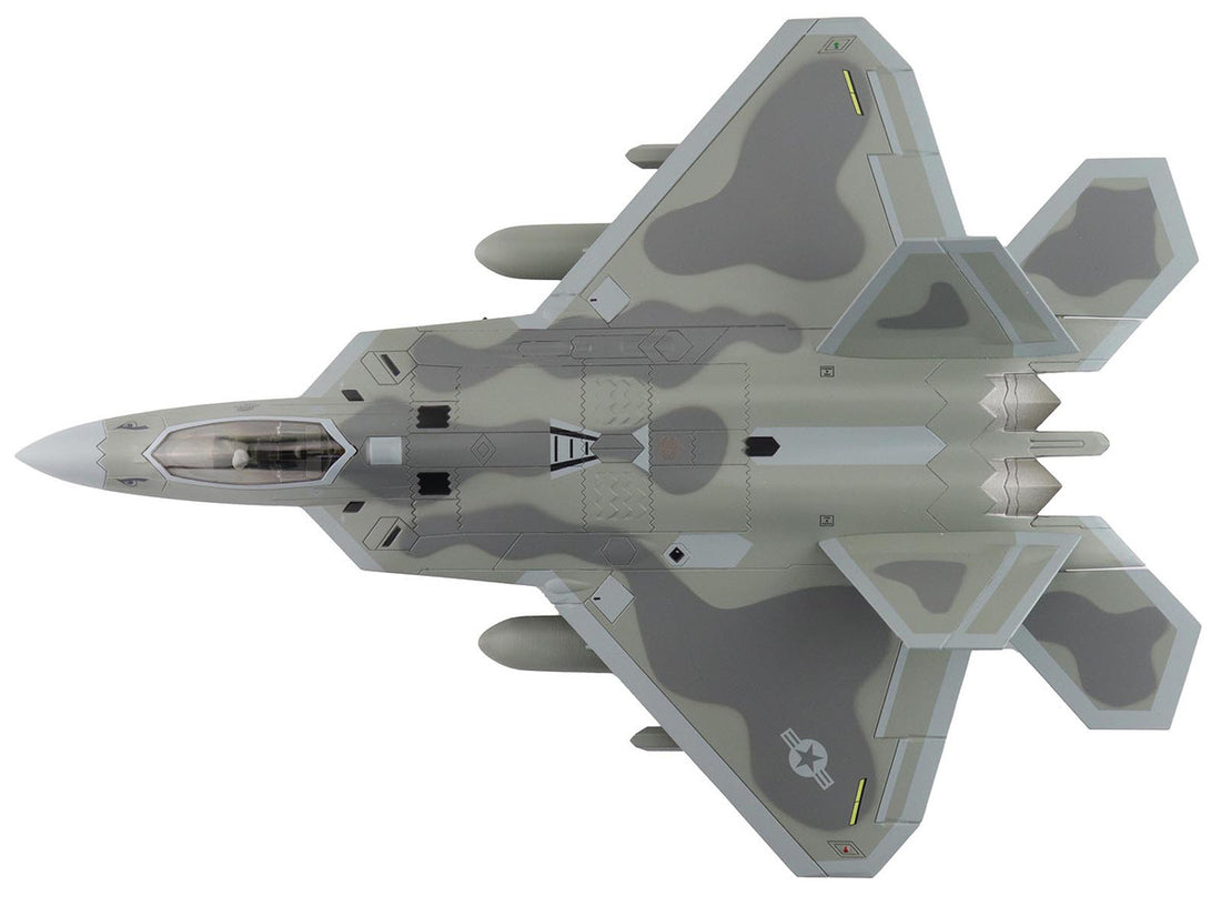 Lockheed F-22 Raptor Stealth Aircraft with Steakthy Pods "AF06-132 411th Flight Test Squadron Edwards Air Force Base" (2022) United States Air Force "Air Power Series" 1/72 Diecast Model by Hobby Master-2