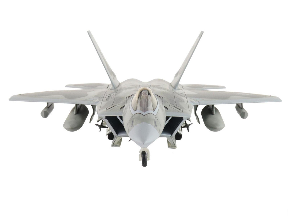Lockheed F-22 Raptor Stealth Aircraft with Steakthy Pods "AF06-132 411th Flight Test Squadron Edwards Air Force Base" (2022) United States Air Force "Air Power Series" 1/72 Diecast Model by Hobby Master-1