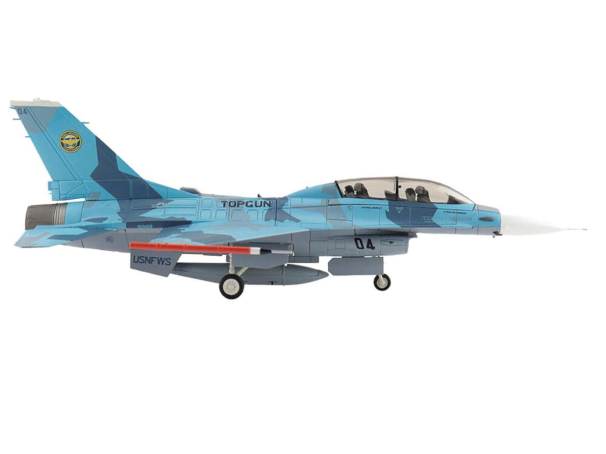 Lockheed F-16B Fighting Falcon Fighter Aircraft "Top Gun 04 Centennial of Naval Aviation" United States Navy "Air Power Series" 1/72 Diecast Model by Hobby Master-1