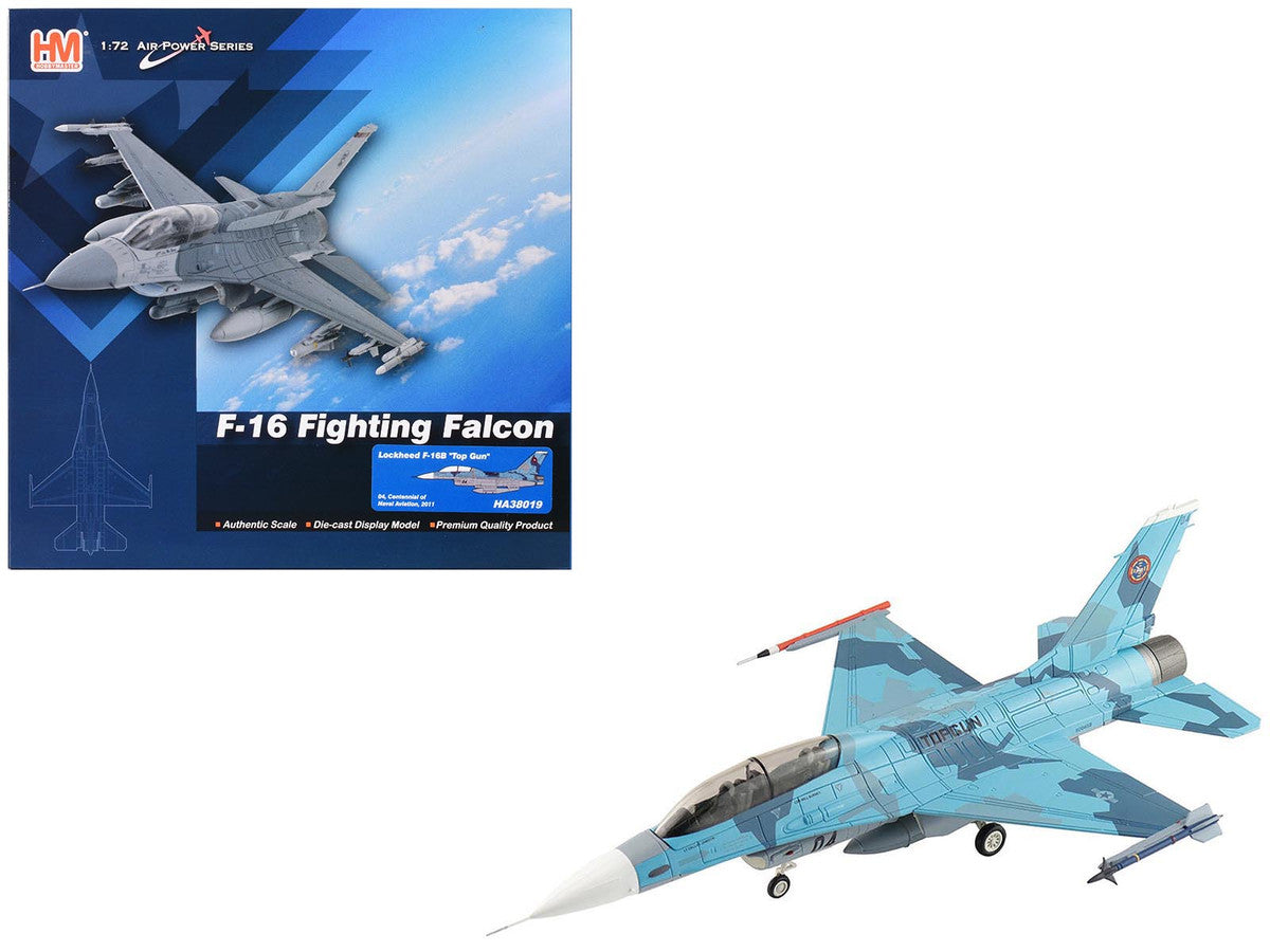 Lockheed F-16B Fighting Falcon Fighter Aircraft "Top Gun 04 Centennial of Naval Aviation" United States Navy "Air Power Series" 1/72 Diecast Model by Hobby Master-4