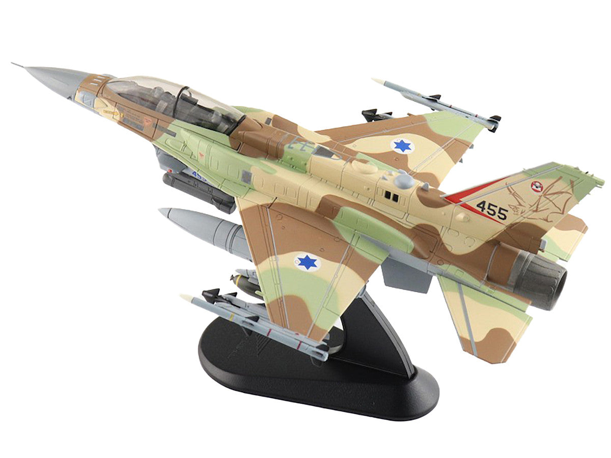 Lockheed F-16I Fighting Falcon Fighter Aircraft "455 Sufa 119 Squadron The Bat" Israeli Air Force "Air Power Series" 1/72 Diecast Model by Hobby Master-3