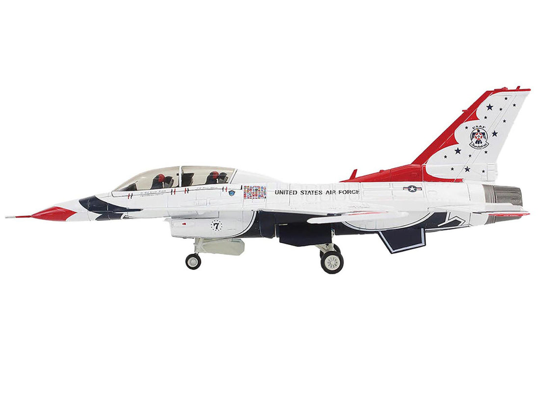 Lockheed F-16D Fighting Falcon Fighter Aircraft "No.7 Thunderbirds Nellis Air Force Base" (2017) United States Air Force "Air Power Series" 1/72 Diecast Model by Hobby Master