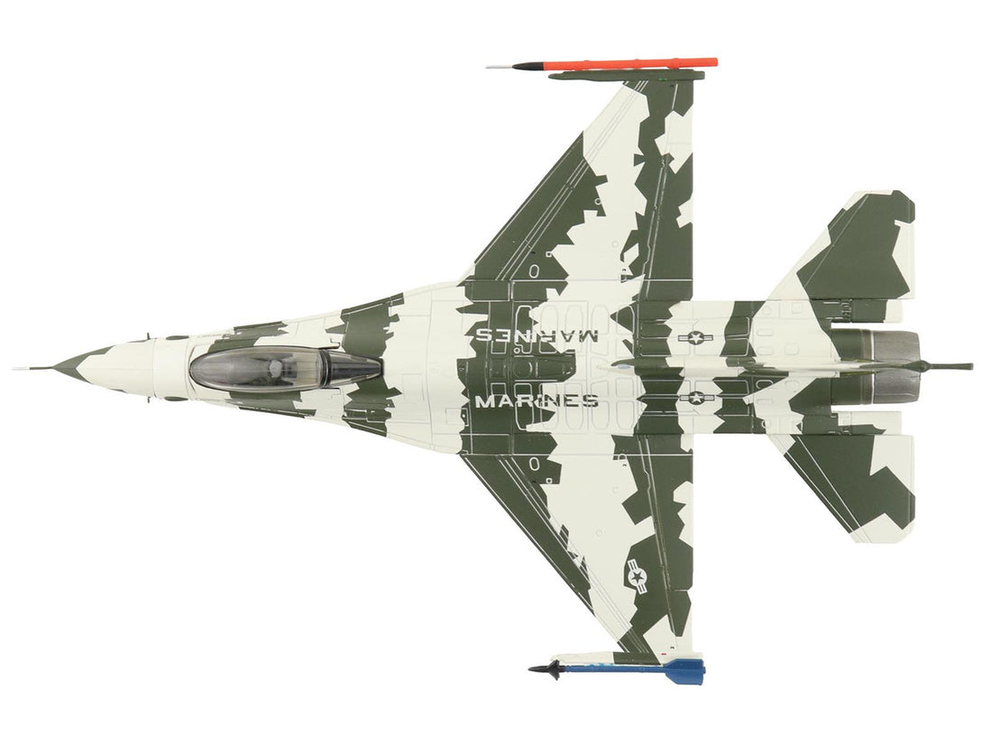 General Dynamics F-16N Fighting Falcon Fighter Aircraft "163269 U.S. Navy Fighter Weapons School" (1990s) United States Marine Corps "Air Power Series" 1/72 Diecast Model by Hobby Master-3