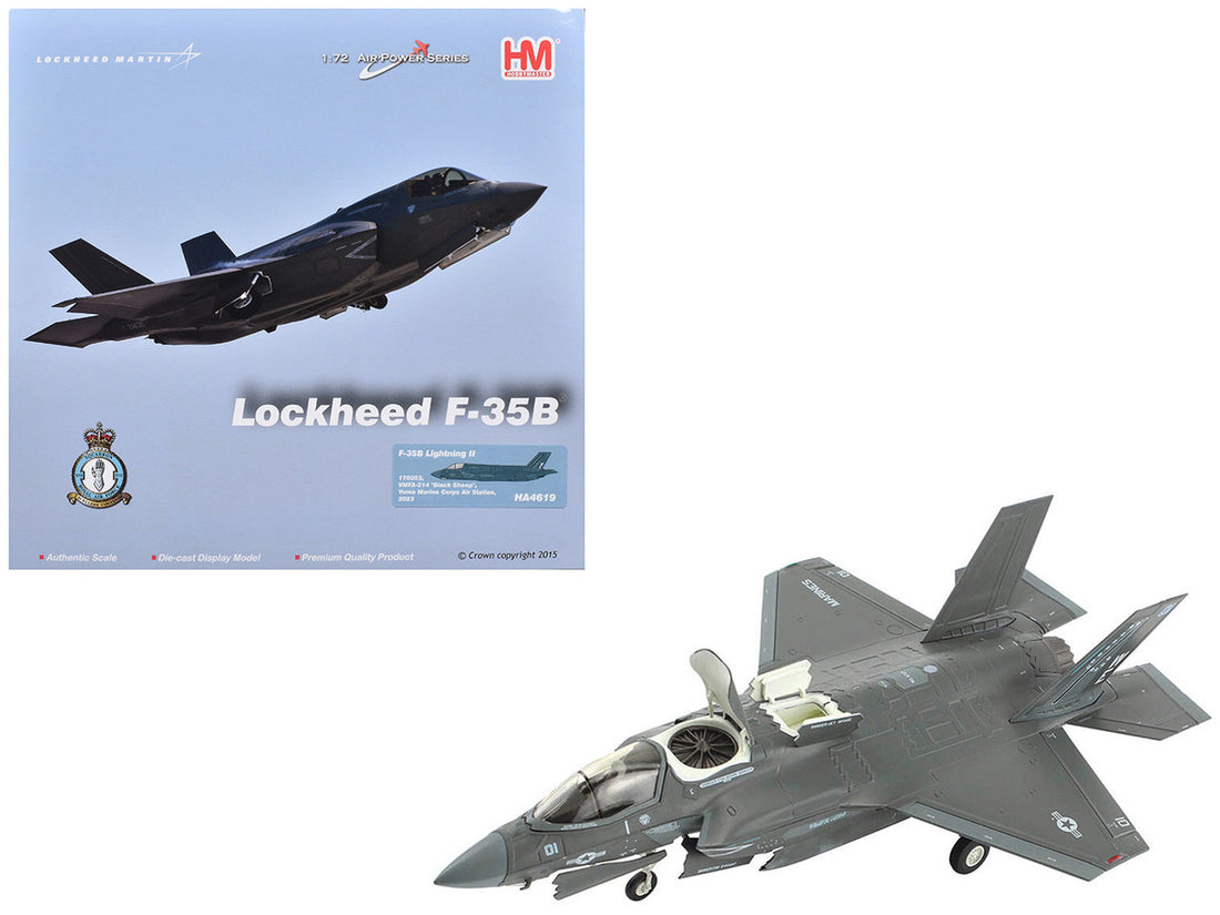 Lockheed F-35B Lightning II Aircraft "VMFA-214 Black Sheep Marine Corps Air Station Yuma" (2023) United States Marine Corps "Air Power Series" 1/72 Diecast Model by Hobby Master-4