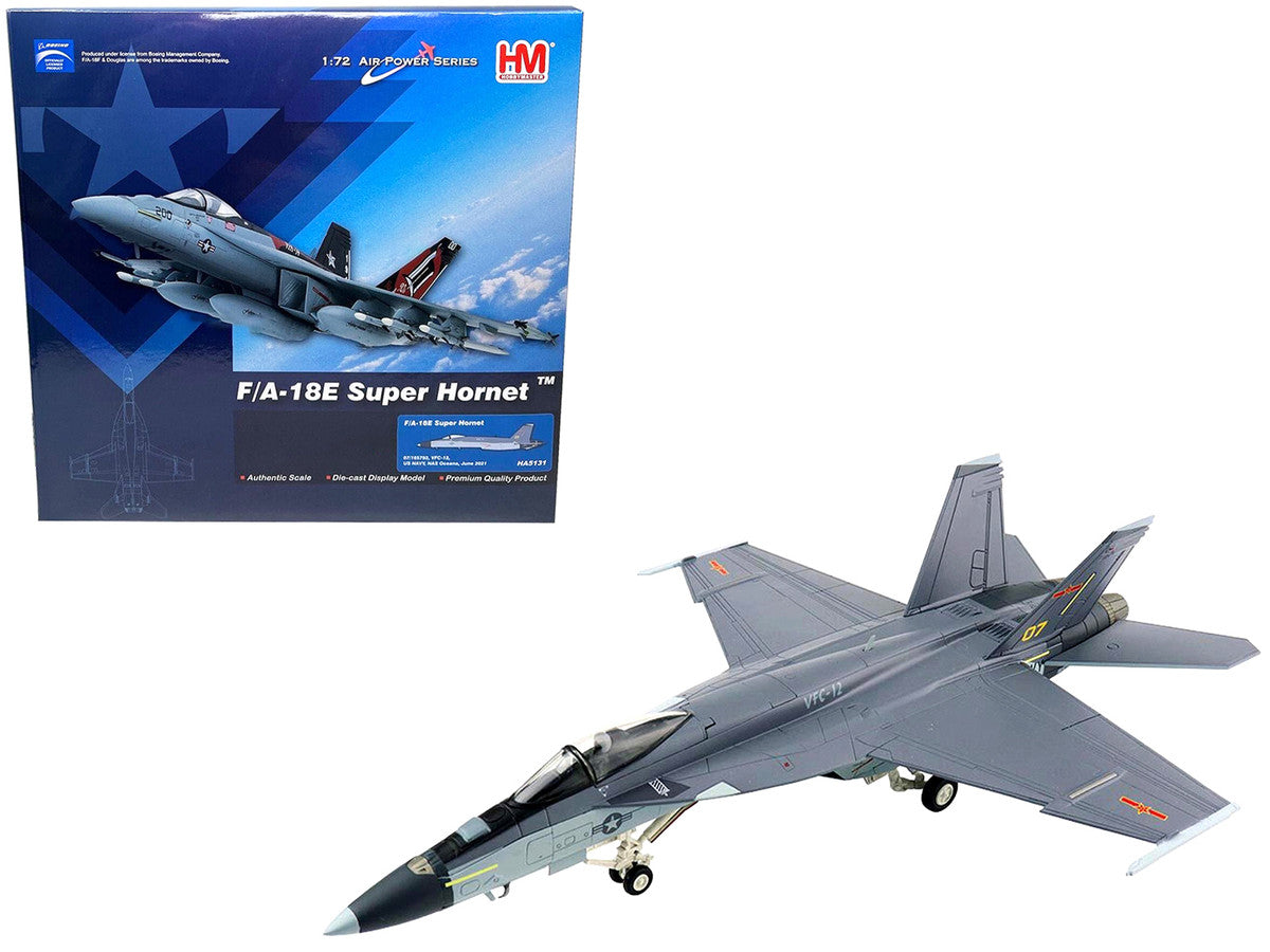 Boeing F/A-18E Super Hornet Fighter Aircraft "VFC-12 US NAVY NAS Oceana" (June 2021) "Air Power Series" 1/72 Diecast Model by Hobby Master-0