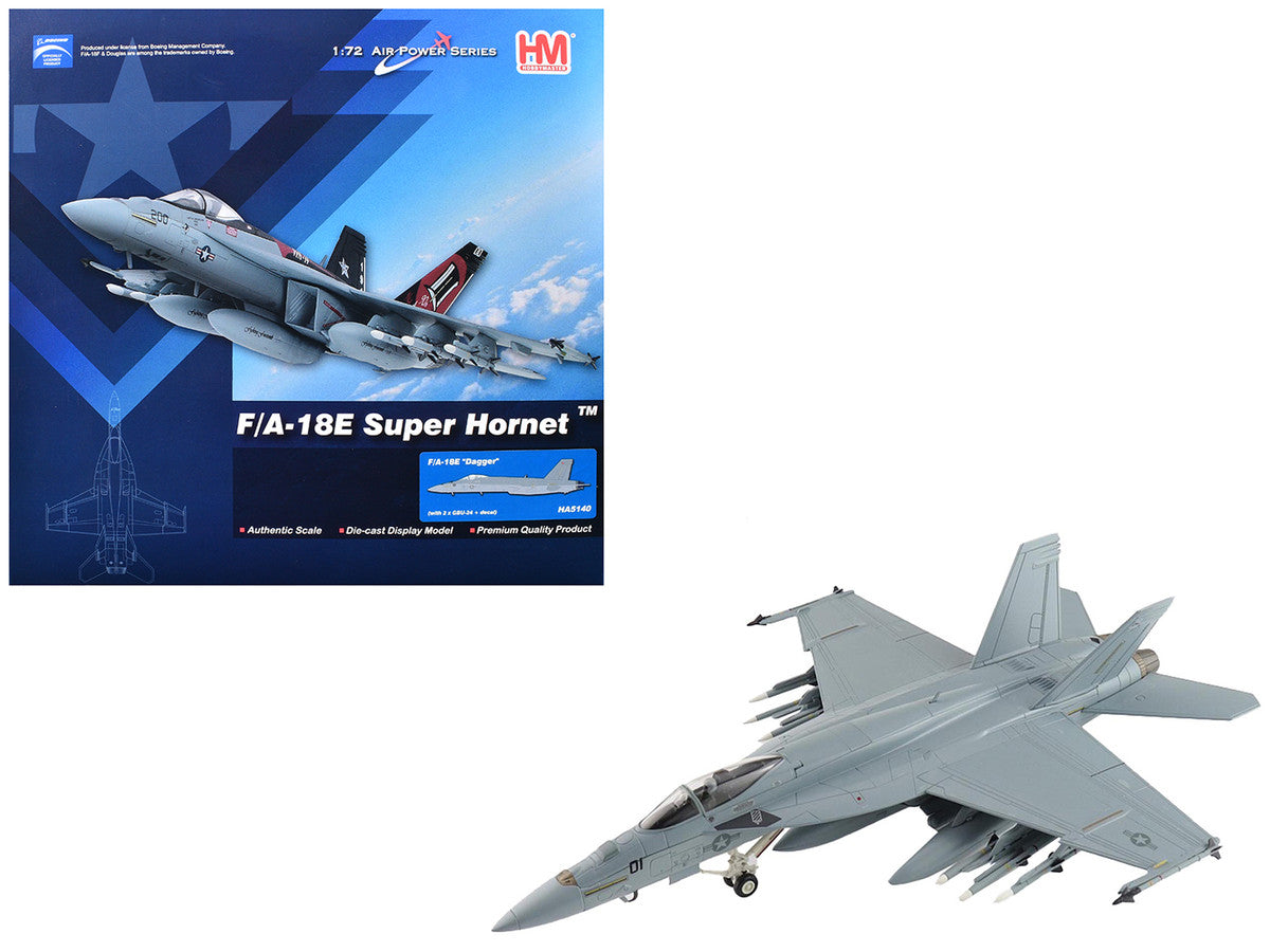 Boeing F/A-18E Super Hornet Fighter Aircraft "Dagger" United States Navy "Air Power Series" 1/72 Diecast Model by Hobby Master-4