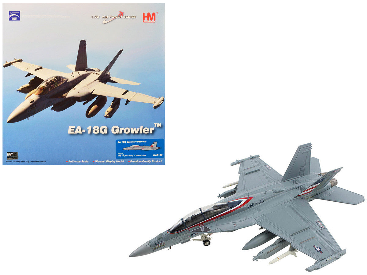 Boeing EA-18G Growler Aircraft "VAQ-140 Patriots USS Harry S. Truman" (2015) United States Navy "Air Power Series" 1/72 Diecast Model by Hobby Master-0