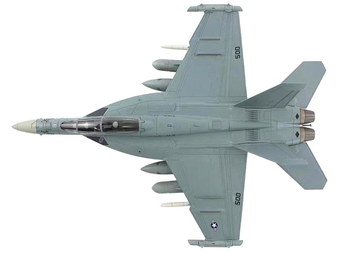 Boeing EA-18G Growler Aircraft "VAQ-142 Gray Wolves USS Gerald R. Ford" (2023) United States Navy "Air Power Series" 1/72 Diecast Model by Hobby Master-2