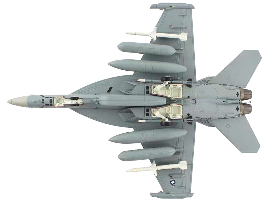 Boeing EA-18G Growler Aircraft "VAQ-142 Gray Wolves USS Gerald R. Ford" (2023) United States Navy "Air Power Series" 1/72 Diecast Model by Hobby Master-3