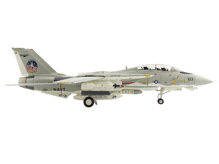 Grumman F-14D Tomcat Fighter Aircraft "Tomcat Sunset VF-31" (2006) United States Navy "Air Power Series" 1/72 Diecast Model by Hobby Master-1