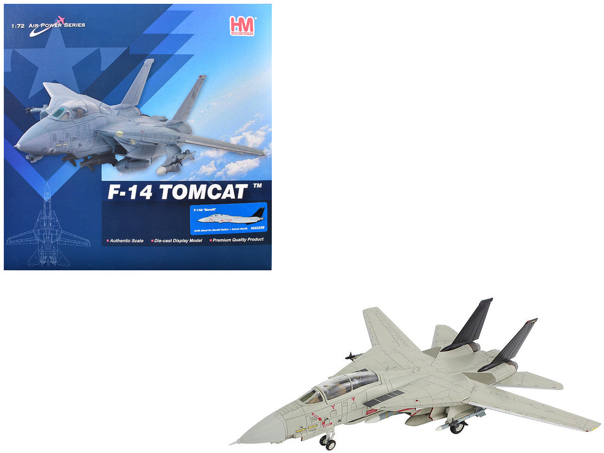 Grumman F-14A Tomcat Fighter Aircraft "Bandit Rogue Nation" United States Navy "Air Power Series" 1/72 Diecast Model by Hobby Master-3