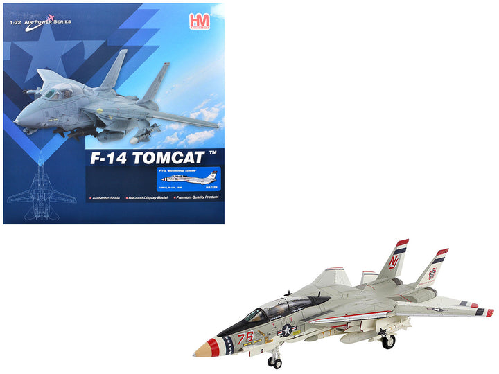 Hobby Master Grumman F-14A Tomcat VF-124 Bicentennial 1976 1/72 diecast aircraft with packaging