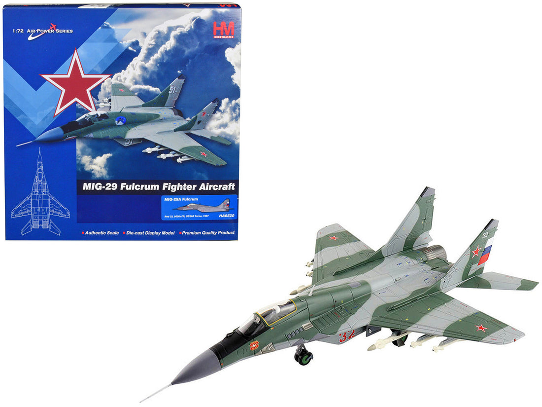 Mikoyan MIG-29A Fulcrum Fighter Aircraft "906th FR USSAR Force" Russian Air Force (1997) "Air Power Series" 1/72 Diecast Model by Hobby Master-0