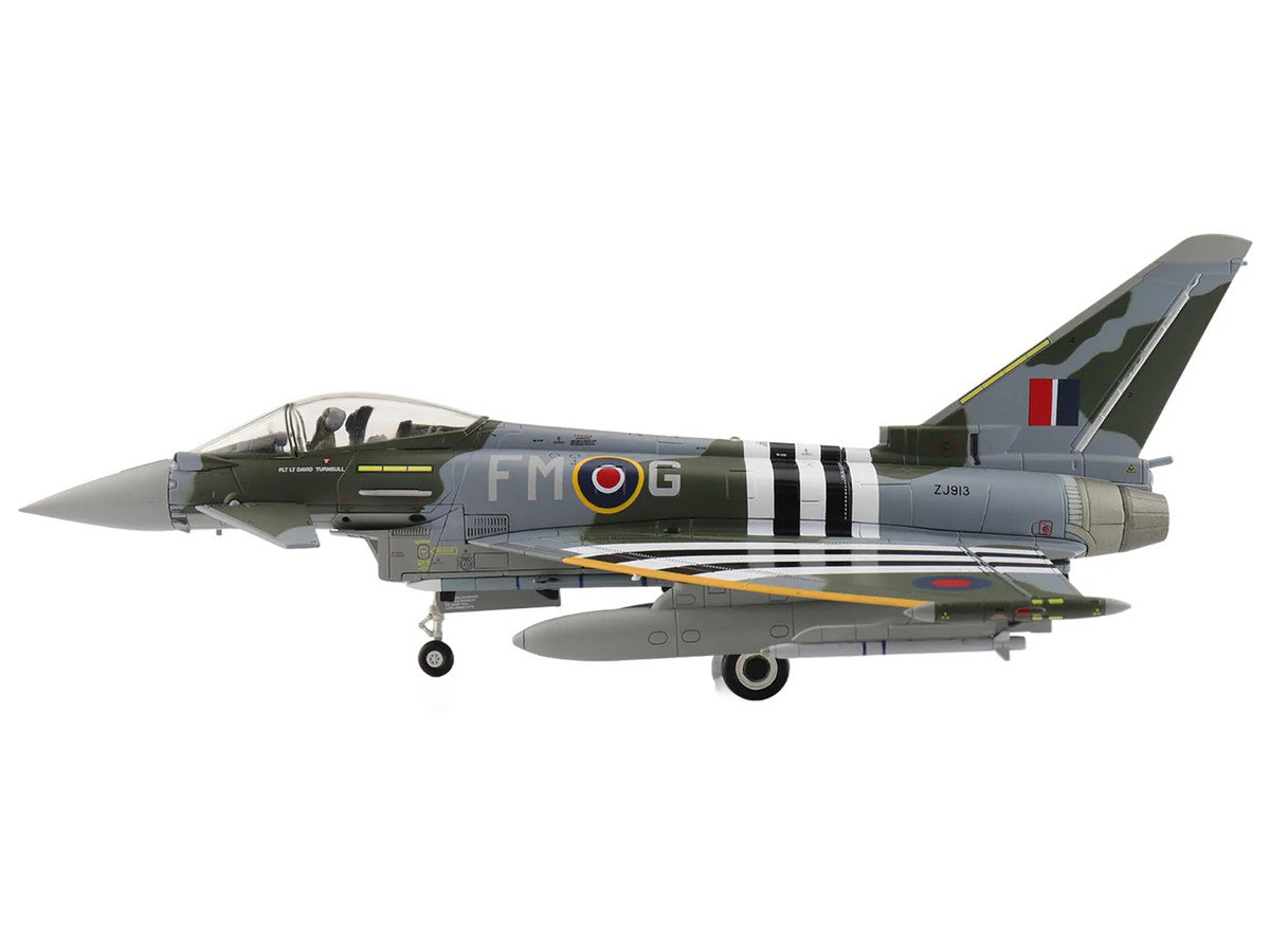 Eurofighter Typhoon FGR4 Fighter Aircraft "ZJ913 FM-G" (2024) British Royal Air Force "Air Power Series" 1/72 Diecast Model by Hobby Master-1
