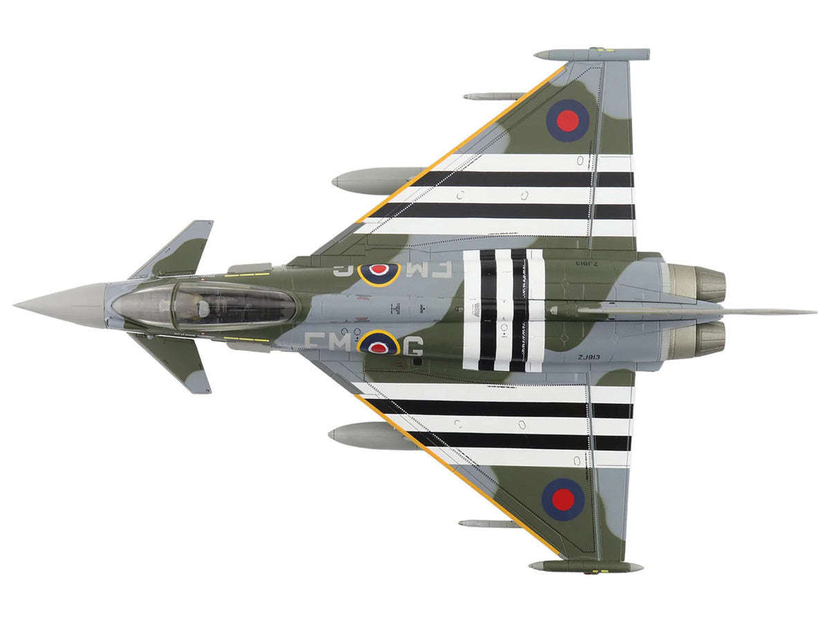 Eurofighter Typhoon FGR4 Fighter Aircraft "ZJ913 FM-G" (2024) British Royal Air Force "Air Power Series" 1/72 Diecast Model by Hobby Master-3
