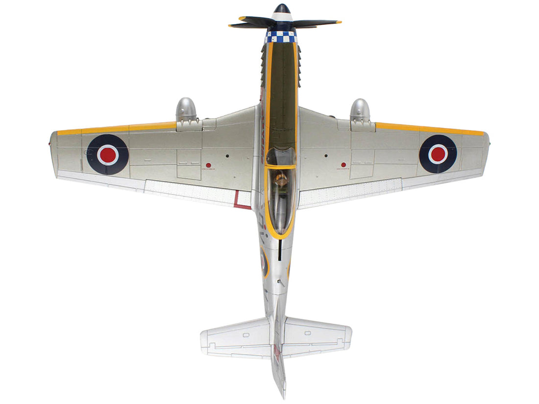 North American Mustang Mk.IV Fighter Aircraft "Flight Lieutenant Arthur S. 'Joe' Doley 19th Squadron" (1945) British Royal Air Force "Air Power Series" 1/48 Diecast Model by Hobby Master-2