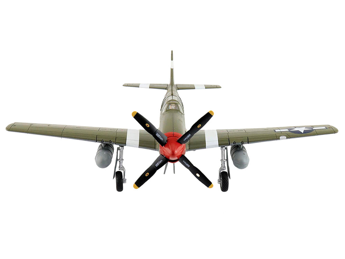 North American P-51B Mustang Fighter Aircraft "Steve Pisanos 4th FG 334th FS" (1944) "Air Power Series" 1/48 Diecast Model by Hobby Master-2