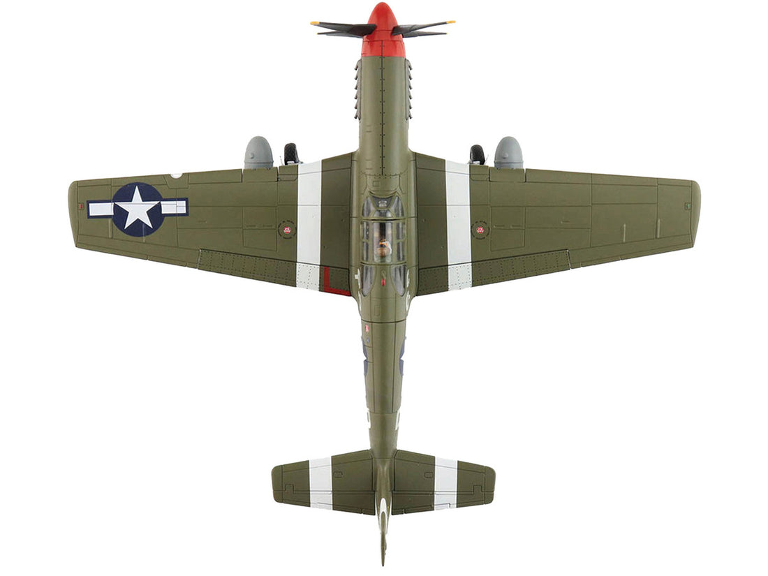 North American P-51B Mustang Fighter Aircraft "Steve Pisanos 4th FG 334th FS" (1944) "Air Power Series" 1/48 Diecast Model by Hobby Master-3