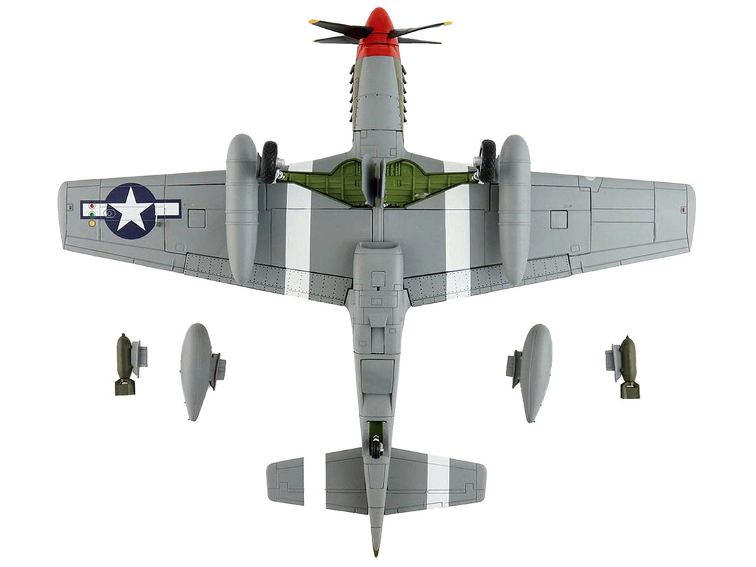 North American P-51B Mustang Fighter Aircraft "Steve Pisanos 4th FG 334th FS" (1944) "Air Power Series" 1/48 Diecast Model by Hobby Master-4