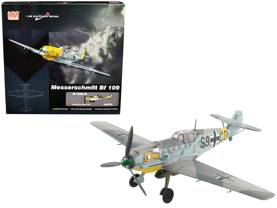 Messerschmitt Bf 109E-7B Fighter Aircraft "III./SKG 210 Russia" (1941) "Air Power Series" 1/48 Diecast Model by Hobby Master-0