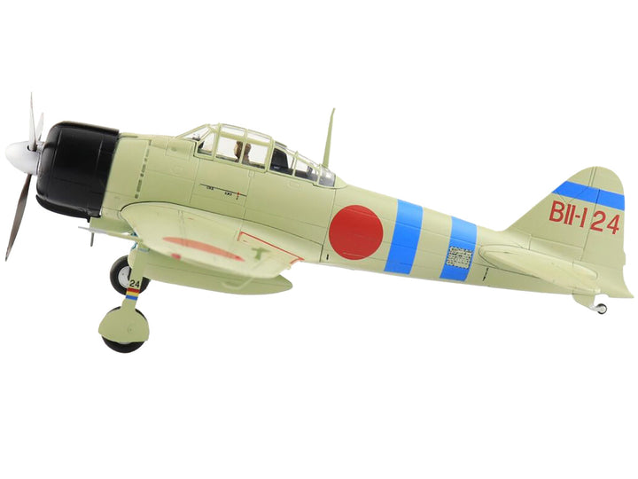 Mitsubishi A6M2 ZeroType 21 Fighter Aircraft "PO 1st Class Tsugio Matsuyama Carrier Hiryu Pearl Harbor" (1941) Imperial Japanese Navy Air Service "Air Power Series" 1/48 Diecast Model by Hobby Master-1