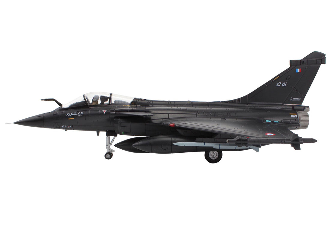 Dassault Rafale C Fighter Aircraft "C01 Farnborough Airshow" (1992) Armee de l'Air (French Air Force) "Air Power Series" 1/72 Diecast Model by Hobby Master-3