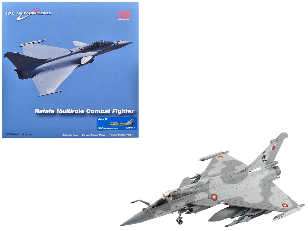 Dassault Rafale EQ Fighter Aircraft "QA210" (2019) Qatar Emiri Air Force "Air Power Series" 1/72 Diecast Model by Hobby Master-4
