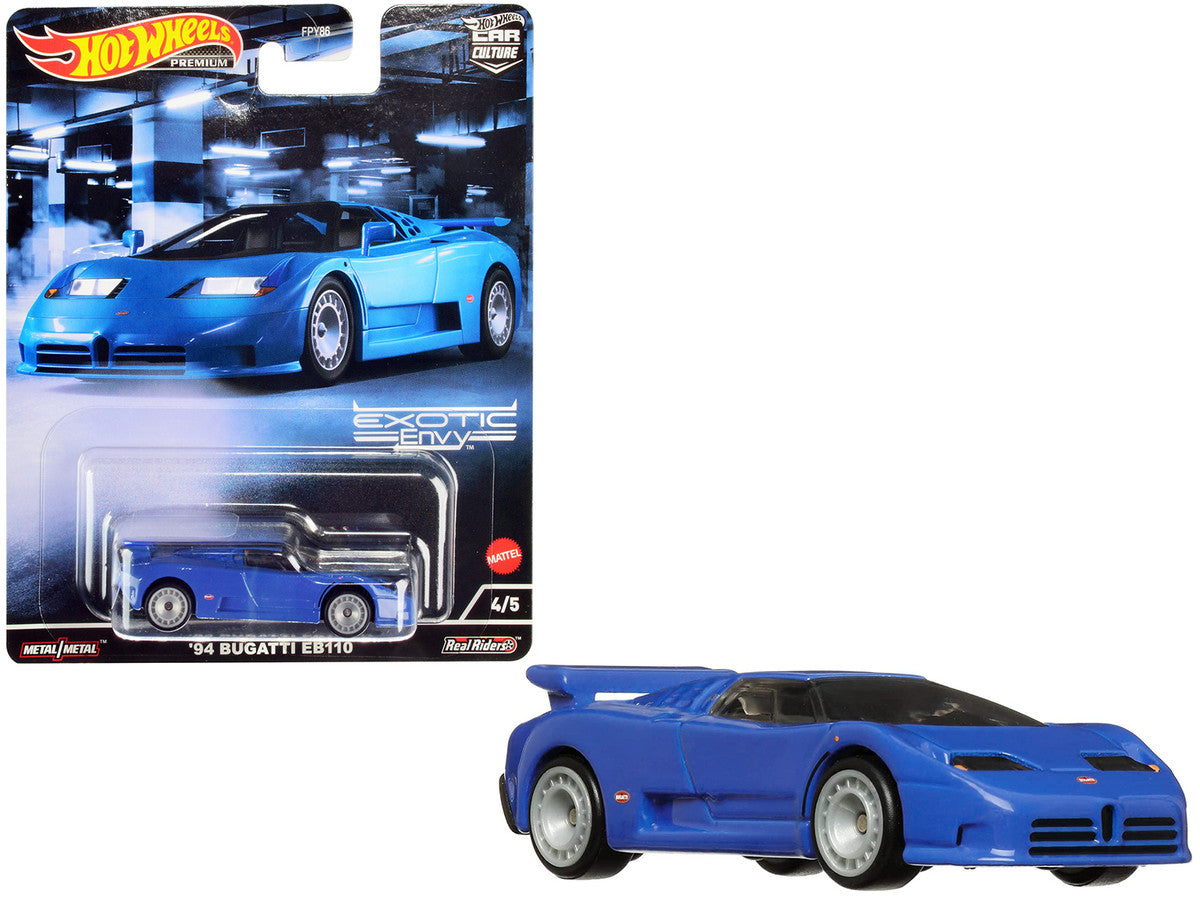 1994 Bugatti EB110 Blue "Exotic Envy" Series Diecast Model Car by Hot Wheels-0