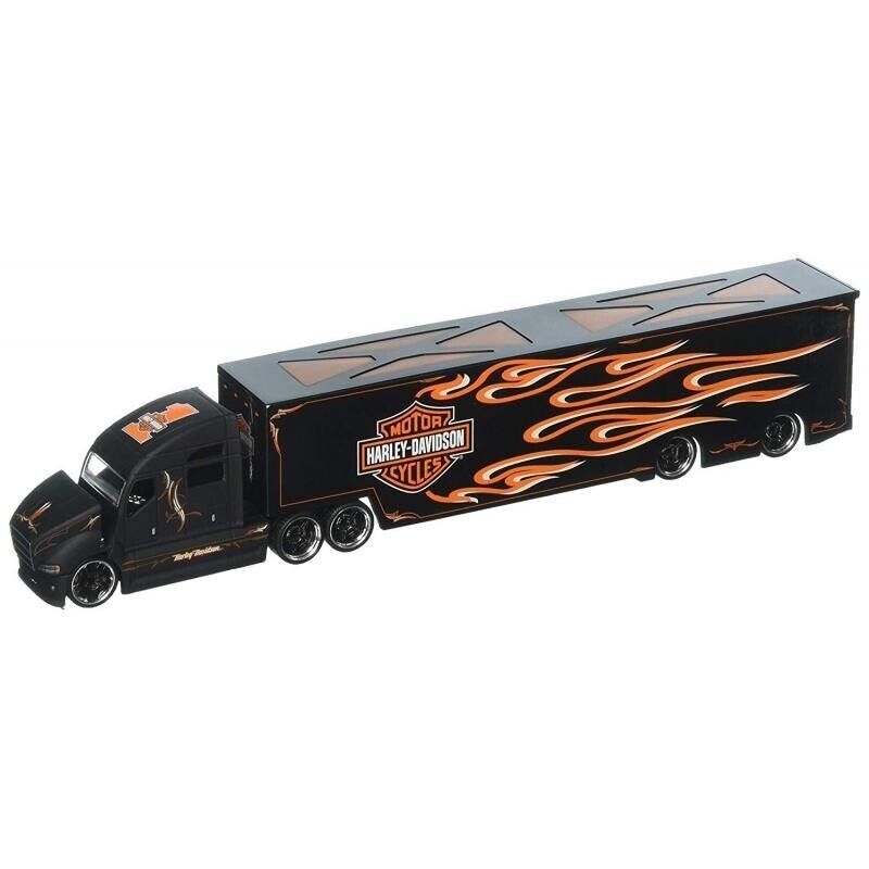 Harley Davidson Long Haulers 1:64 Diecast Model - By Maisto Black Cab and Trailer.