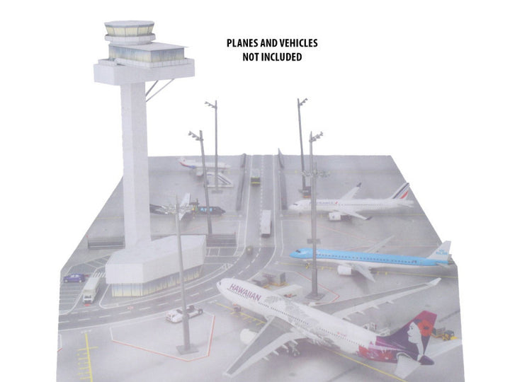 Airport Tower Cardboard Foldable Diorama for 1/200 Scale Models by Herpa-0