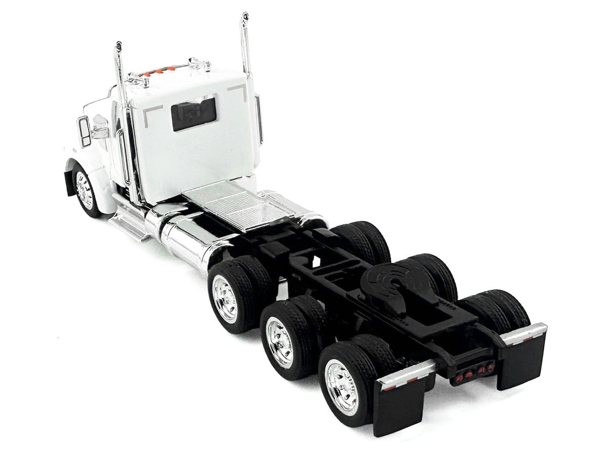 Kenworth W990 3-Axel Day Cab White 1/87 (HO) Plastic Model Car by HO Logistics
