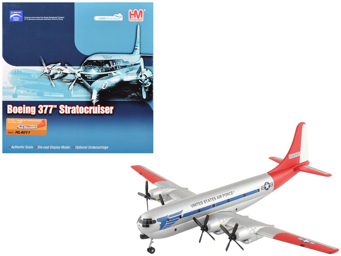 Boeing 377 C-97G Stratofreighter Transport Aircraft "45-59595 Angel of Deliverance" United States Air Force "Airliner Series" 1/200 Diecast Model by Hobby Master-4