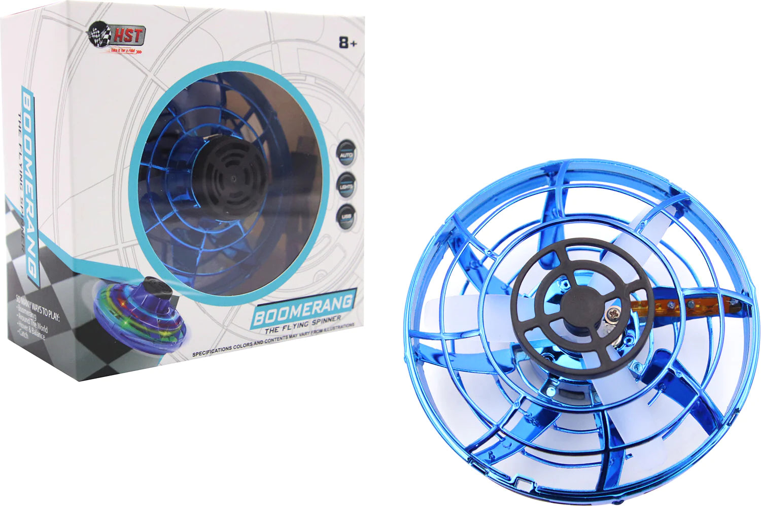 Boomerang Flying Spinner Toy by HST TSM-F002with blue option.