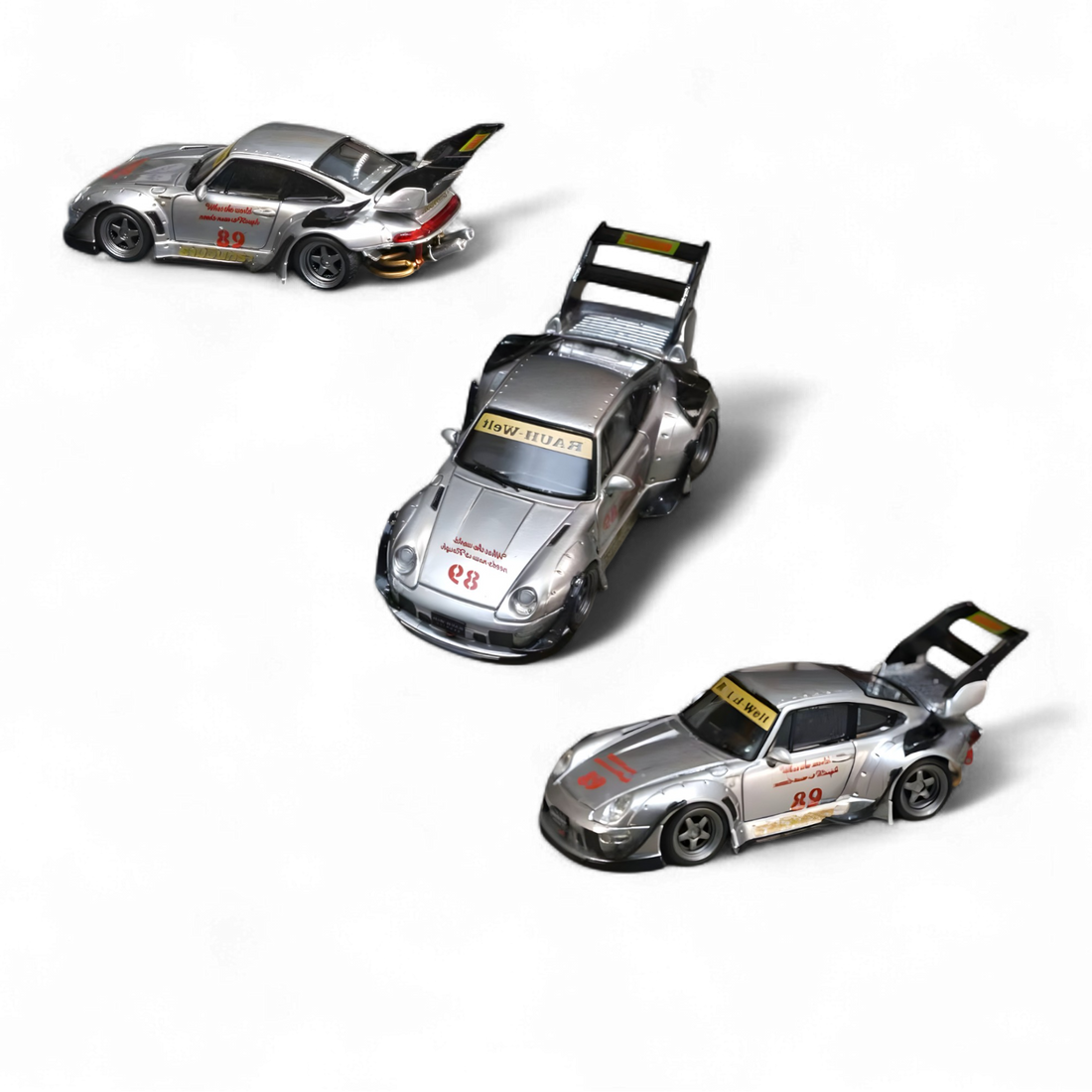 Porsche RWB 993 Double Exhaust Heavenly Livery Higher Tail 1:64 by Street Weapon 