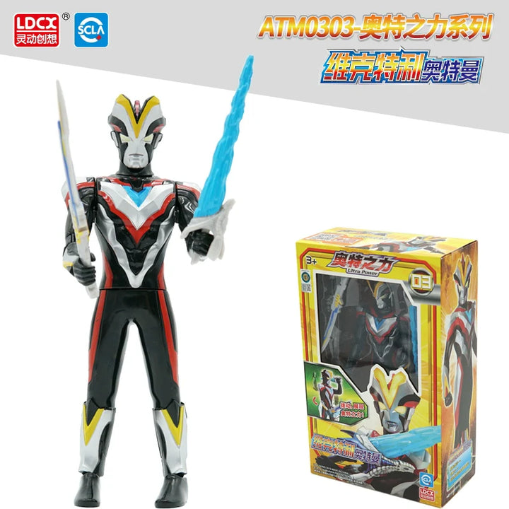 Ultraman collectible action figure with articulated joints and display box
