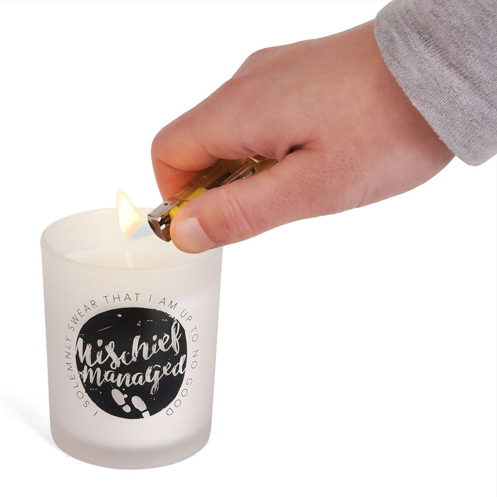 Harry Potter Mischief Managed Glass Votive Unscented Candle 2