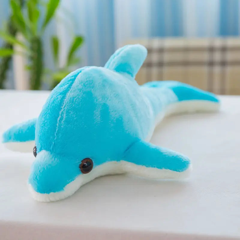 Blue Dolphin Plush Toy by Plushy Planet 5