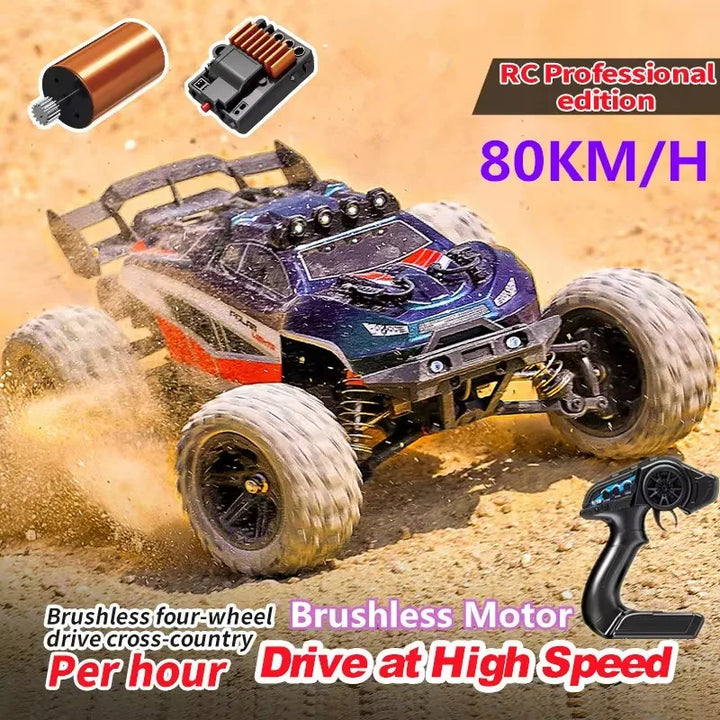 High-speed 4WD remote control truck with waterproof design