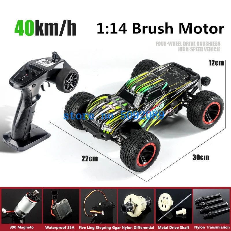 High-Speed 1:14 Metal RC Drift Car - Waterproof & All-Terrain Fun-3