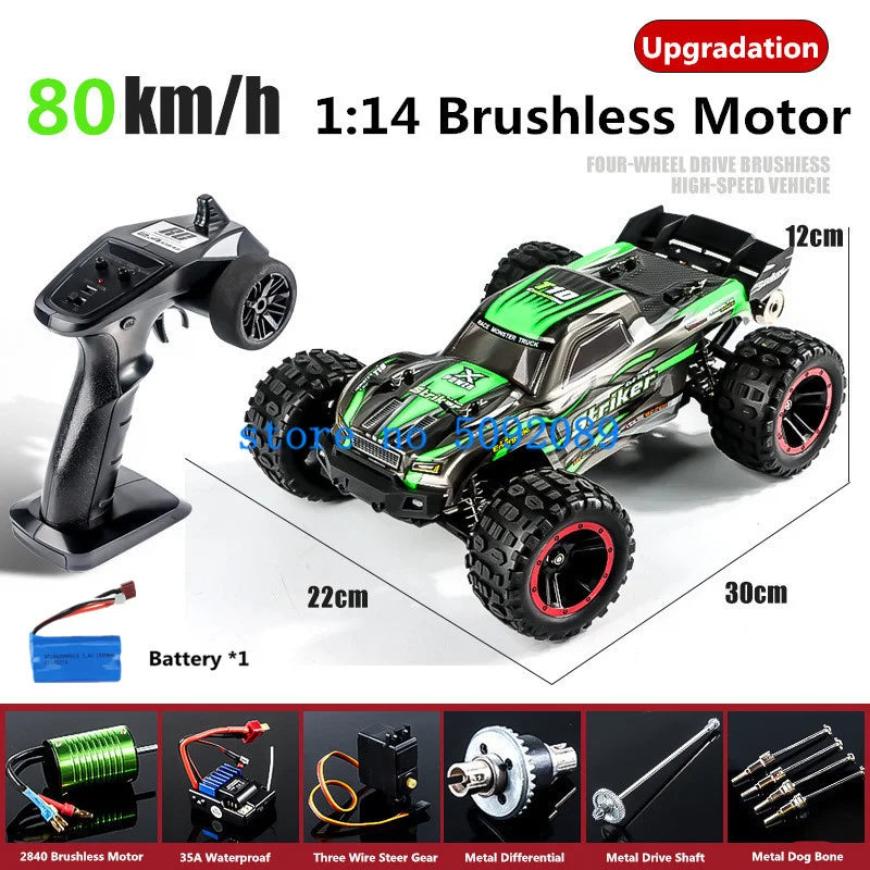 High-Speed 1:14 Metal RC Drift Car - Waterproof & All-Terrain Fun-12