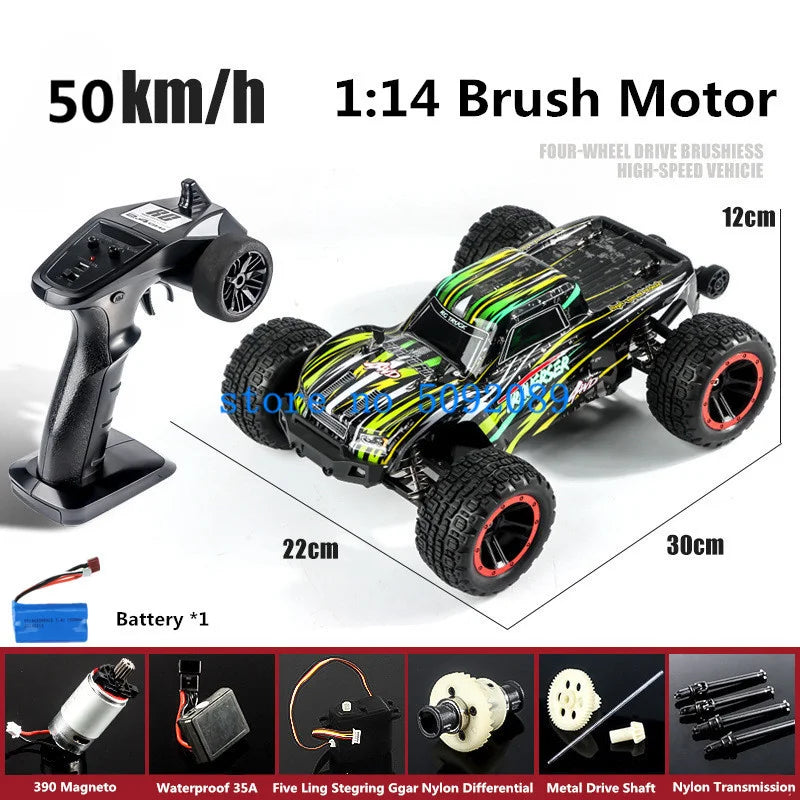 High-Speed 1:14 Metal RC Drift Car - Waterproof & All-Terrain Fun-11