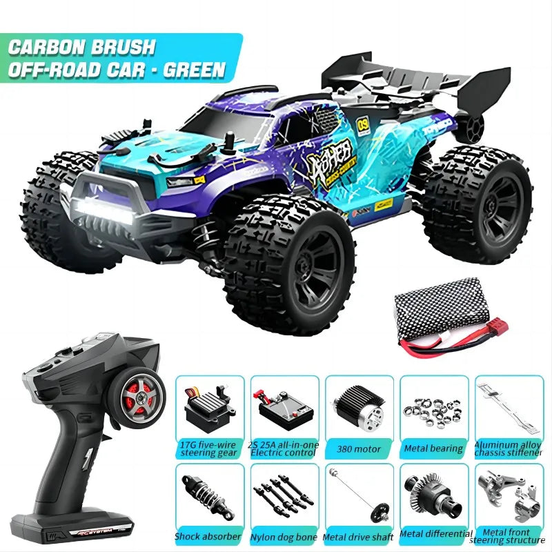 High-Speed 1:18 4WD Remote Control Drift Monster Truck with LED Lights 4