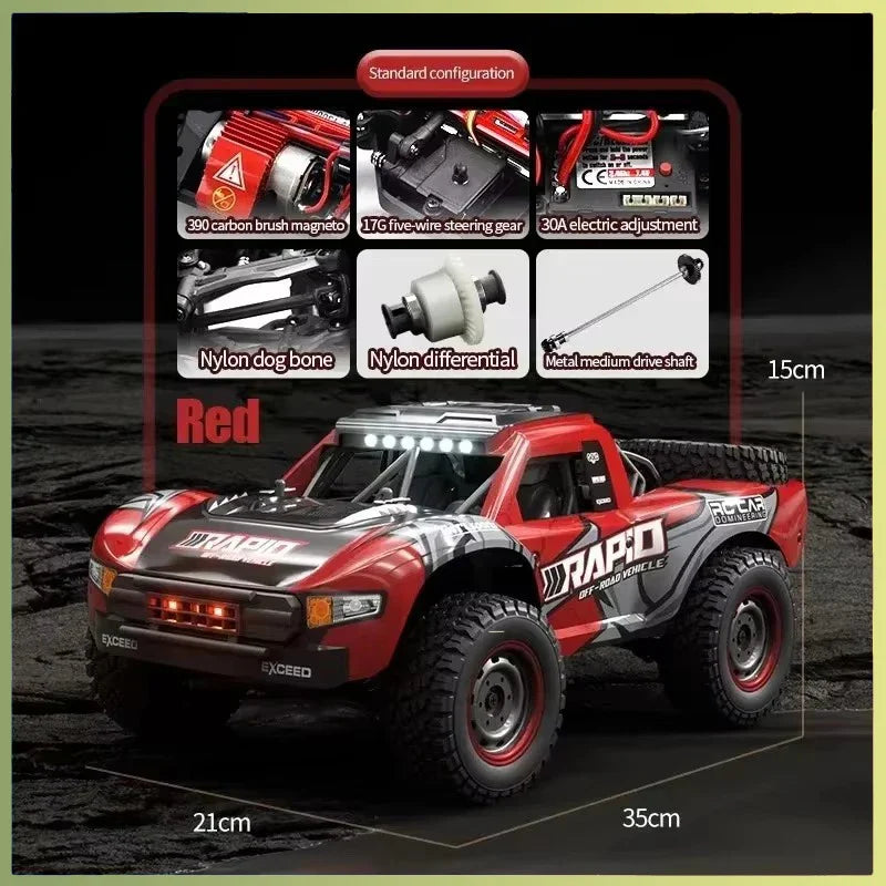 High-Speed JJRC Q130 1:16 4WD RC Car with Brushless Motor & Lights-4