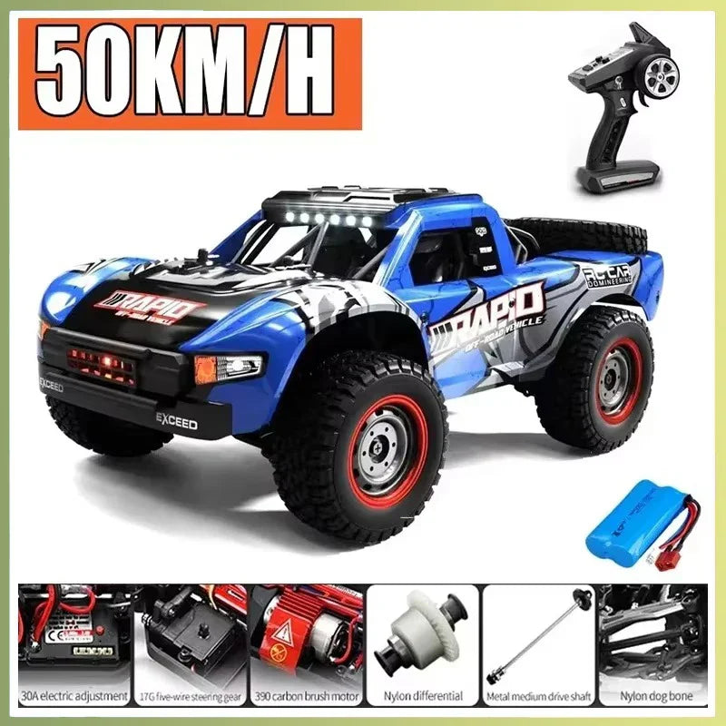 High-Speed JJRC Q130 1:16 4WD RC Car with Brushless Motor & Lights-8